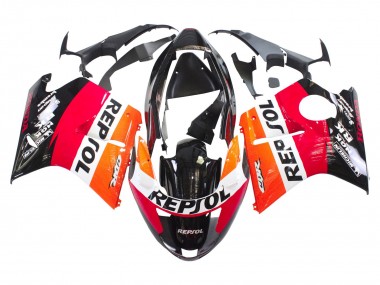 Carenados Moto ABS Honda CBR1100XX Blackbird 1996-2007 - Naranja Blanco Rojo Negro Brillante Repsol