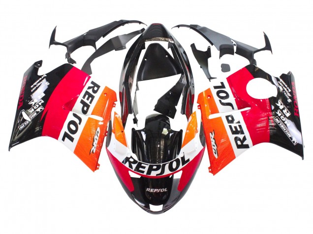 Carenados Moto ABS Honda CBR1100XX Blackbird 1996-2007 - Naranja Blanco Rojo Negro Brillante Repsol