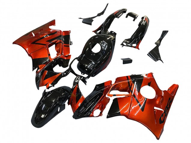 Carenados Moto Honda CBR600 F2 1991-1994 - Naranja Negro Brillante