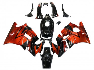 Carenados Moto Honda CBR600 F2 1991-1994 - Naranja Negro Brillante
