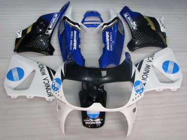 Carenados Moto Honda CBR900RR 893 1994-1995 - Blanco Azul Negro Brillante Konica Minolta