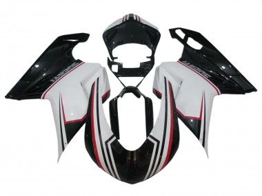 Carenado Moto Ducati 848/1098/1198 2007-2014 - Blanco Rojo Negro Brillante