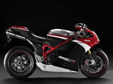 Carenados Moto Ducati 848/1098/1198 2007-2014 - Blanco Rojo Negro Brillante