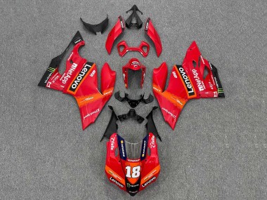Carenados Moto Ducati Panigale 899/1199 2011-2014 - Rojo Naranja Negro Monstruo Lenovo 18