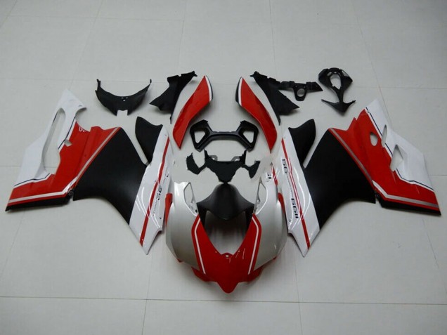 Carenados Moto Ducati 1199 2011-2014 - Blanco Rojo Negro Mate