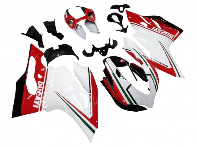 Carenados Moto Ducati 1199 2011-2014 - Blanco Rojo Verde Negro Brillante