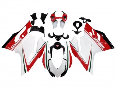 Carenados Moto Ducati 1199 2011-2014 - Blanco Rojo Verde Negro Brillante