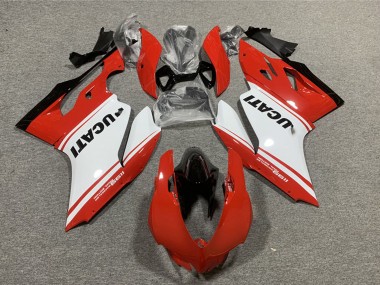 Carenados Moto Ducati 1199 2011-2014 - Rojo Blanco Negro Brillante