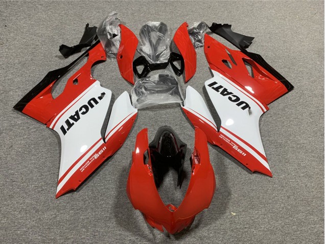 Carenados Moto Ducati 1199 2011-2014 - Rojo Blanco Negro Brillante
