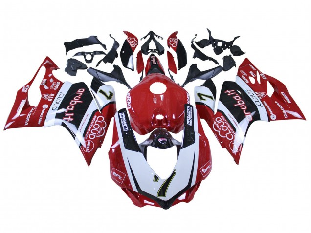 Carenados Moto Ducati 959/1299 2015-2020 - Blanco Rojo Negro Aruba 7