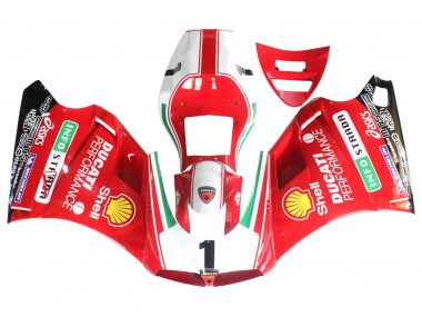 Carenados Moto Ducati 748/916/996/998 1993-2005 - Blanco Rojo Amarillo Verde Negro Brillante Performance