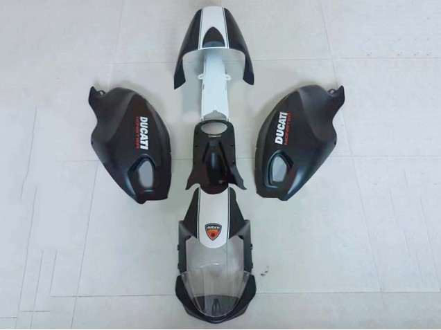 Carenados Moto Ducati Monster 696 796 1100 1100S 2008-2012 - Blanco Negro Mate