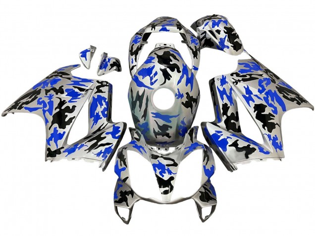 Carenados Moto Honda VFR 800 2002-2013 - Plata Negro Azul Camouflage