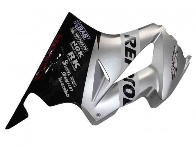 Carenados Moto Honda VFR 800 2002-2013 - Plata Negro Brillante Repsol