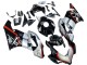 Carenados Moto Honda CBR1000RR 2004-2005 - Plata Negro Brillante Rojo Raya