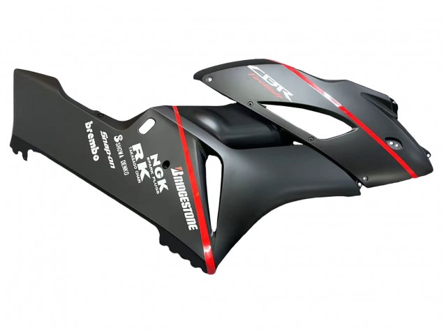 Carenados Moto Honda CBR1000RR 2004-2005 - Negro Brillante Gris Brillante Rojo Raya