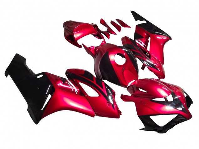 Carenados Moto Honda CBR1000RR 2004-2005 - Rojo Negro Brillante Raya