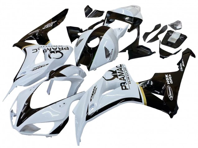 Carenados Moto Honda CBR1000RR 2006-2007 - Blanco Negro Brillante Pramac
