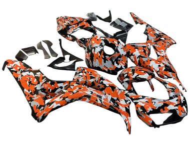 Carenados Moto Honda CBR1000RR 2006-2007 - Negro Naranja Plata Camouflage