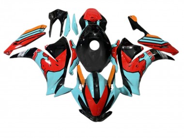Carenados Moto Honda CBR1000RR 2012-2016 - Rojo Azul Claro Negro Brillante