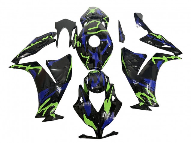 Carenados Moto Honda CBR1000RR 2012-2016 - Verde Azul Negro Brillante