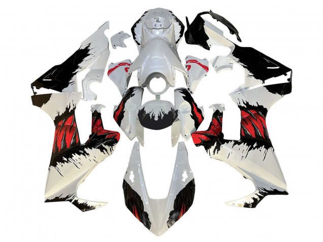 Kits Carenado Moto Honda CBR1000RR 2017-2023 - Blanco Rojo Negro