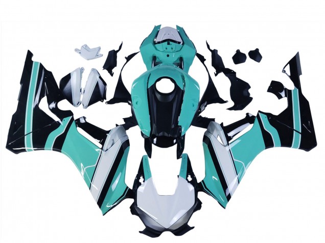 Carenados Moto Honda CBR1000RR 2017-2023 - Blanco Azul Claro Negro Brillante