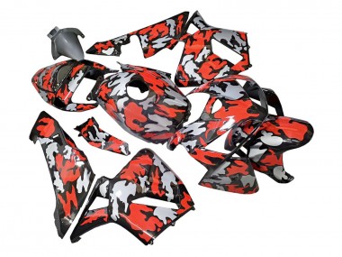 Carenados Moto Honda CBR600RR 2005-2006 - Negro Rojo Gris Camouflage