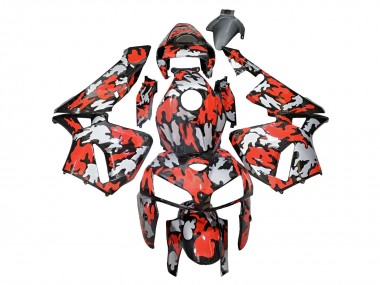 Carenados Moto Honda CBR600RR 2005-2006 - Negro Rojo Gris Camouflage