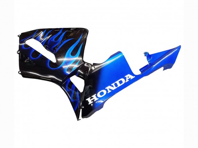 Carenado Moto Honda CBR600RR 2005-2006 - Negro Brillante Azul Llama