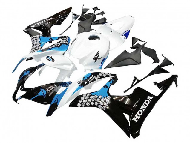Carenados Moto Honda CBR600RR 2007-2008 - Blanco Azul Claro Negro Brillante