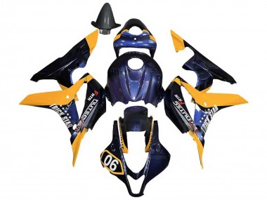 Carenados Moto Honda CBR600RR 2007-2008 - Naranja Azul Oscuro Trick Star 06