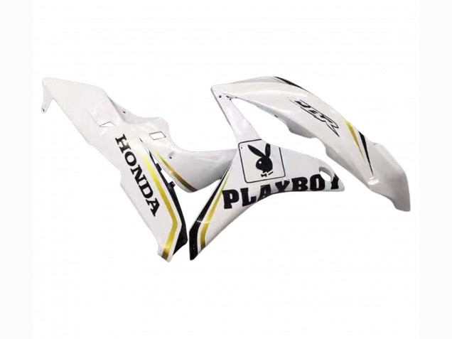 Carenado Moto Honda CBR600RR 2007-2008 - Blanco Oro Negro Brillante Playboy