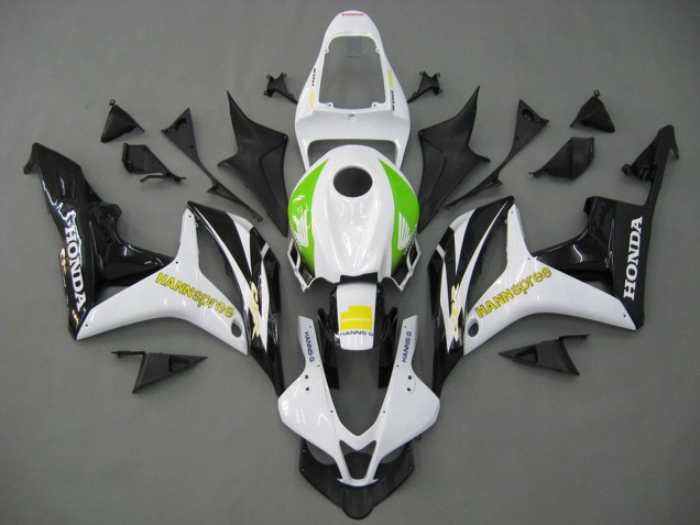Carenados Moto Honda CBR600RR 2007-2008 - Blanco Verde Amarillo Negro Brillante Hannspree