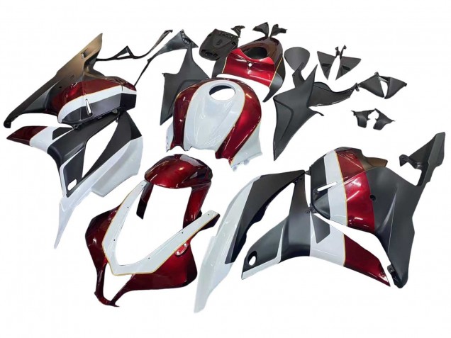 Carenados Moto Honda CBR600RR 2009-2012 - Blanco Rojo Negro Mate