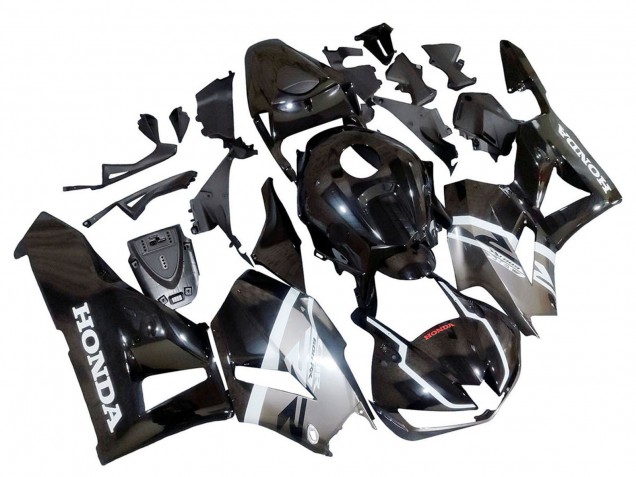 Carenados Moto Honda CBR600RR 2013-2023 - Plata Negro Brillante