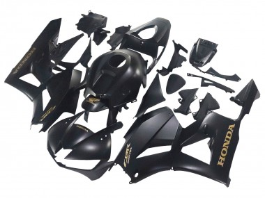 Carenados Moto Honda CBR600RR 2013-2023 - Negro Mate Oro Calcomanías
