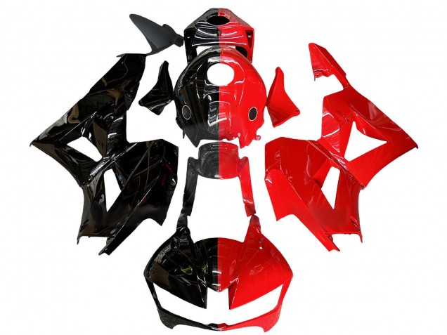 Carenados Moto Honda CBR600RR 2013-2023 - Negro Brillante Rojo Dividir