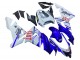 Carenados Moto Kawasaki ZX10R 2004-2005 - Azul Brillante Blanco Fiat Motul