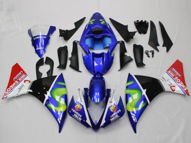 Carenados Moto Yamaha YZF R1 2012-2014 - Azul Blanco Rojo Negro Brillante Verde ENEOS Yamalube