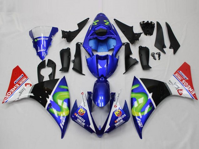 Carenados Moto Yamaha YZF R1 2012-2014 - Azul Blanco Rojo Negro Brillante Verde ENEOS Yamalube