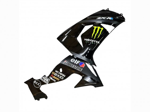 Carenados Moto Kawasaki ZX10R 2006-2007 - Gris Amarillo Negro Brillante Monstruo Elf