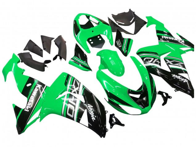 Kits Carenado Moto Kawasaki ZX10R 2006-2007 - Verde Blanco Negro