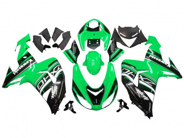 Kits Carenado Moto Kawasaki ZX10R 2006-2007 - Verde Blanco Negro