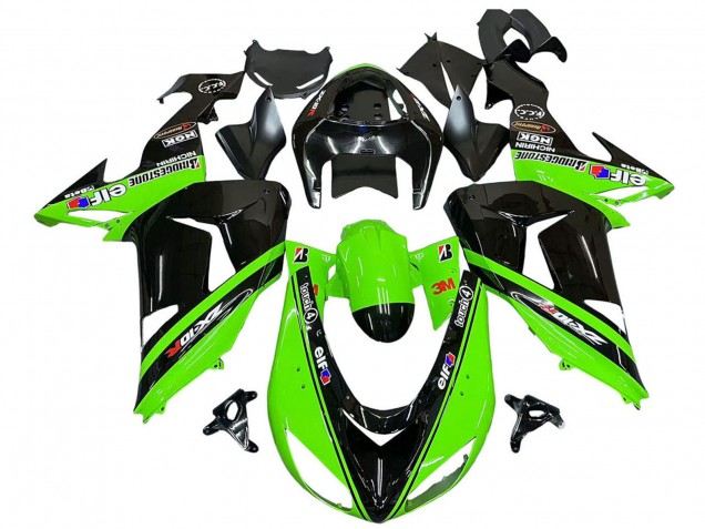 Carenados Moto Kawasaki ZX10R 2006-2007 - Verde Negro Elf Touch4 3M