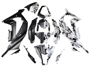 Carenados Moto Kawasaki ZX10R 2008-2010 - Blanco Negro Dividir