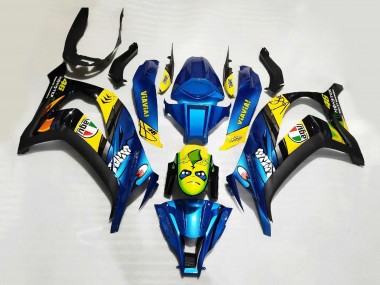 Carenados Moto Kawasaki ZX10R 2008-2010 - Azul Amarillo Negro Tiburón