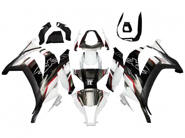 Carenados Moto Kawasaki ZX10R 2011-2015 - Blanco Negro Brillante Negro Mate Rojo