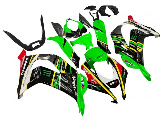 Carenados Moto Kawasaki ZX10R 2016-2020 - Verde Amarillo Rojo Negro Elf Monstruo
