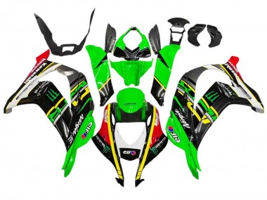 Carenados Moto Kawasaki ZX10R 2016-2020 - Verde Amarillo Rojo Negro Elf Monstruo